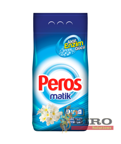 Detergent praf automat PEROS, 9kg, ambalaj moale